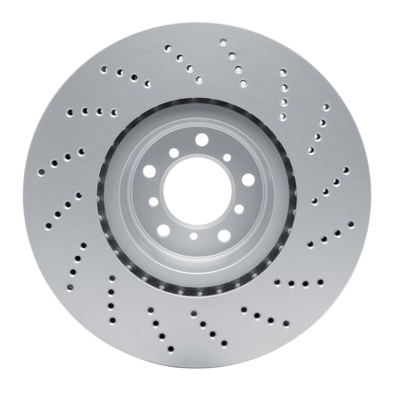 BMW M6 Brake Rotor (1) - Left Front - R1 Concepts - GeoSPEC Coated - Drilled - `06-`10